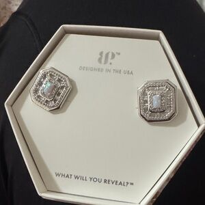 BP Silver Earrings with Opal Highlights